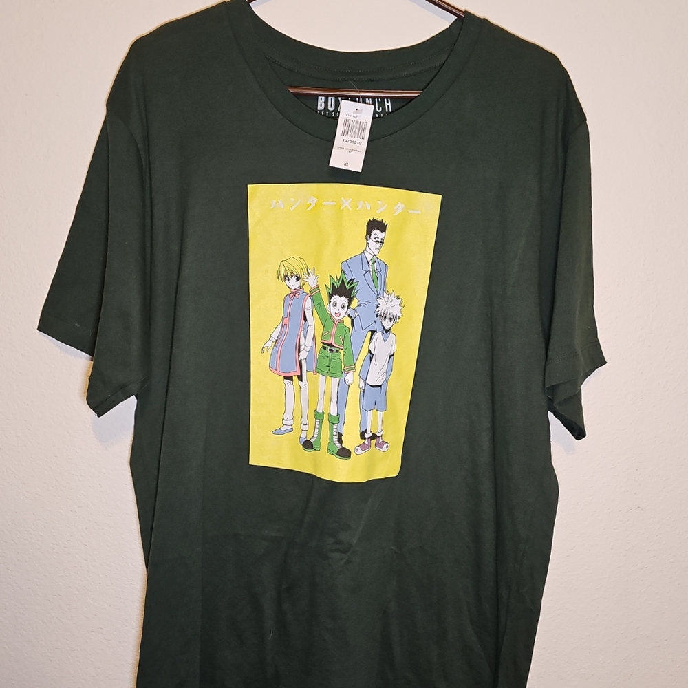 Hunter x hunter XL box lunch anime tee dark green